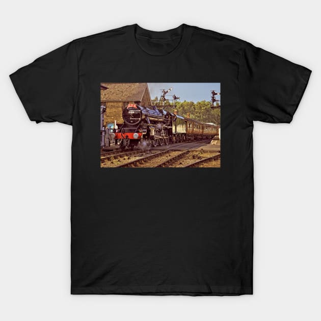 Steam Train on North York Moors Railway T-Shirt by MartynUK